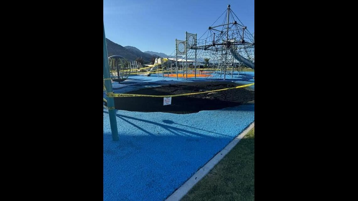 Accused vandals lit fireworks in a Utah playground, causing “extensive damage,” city officials said.