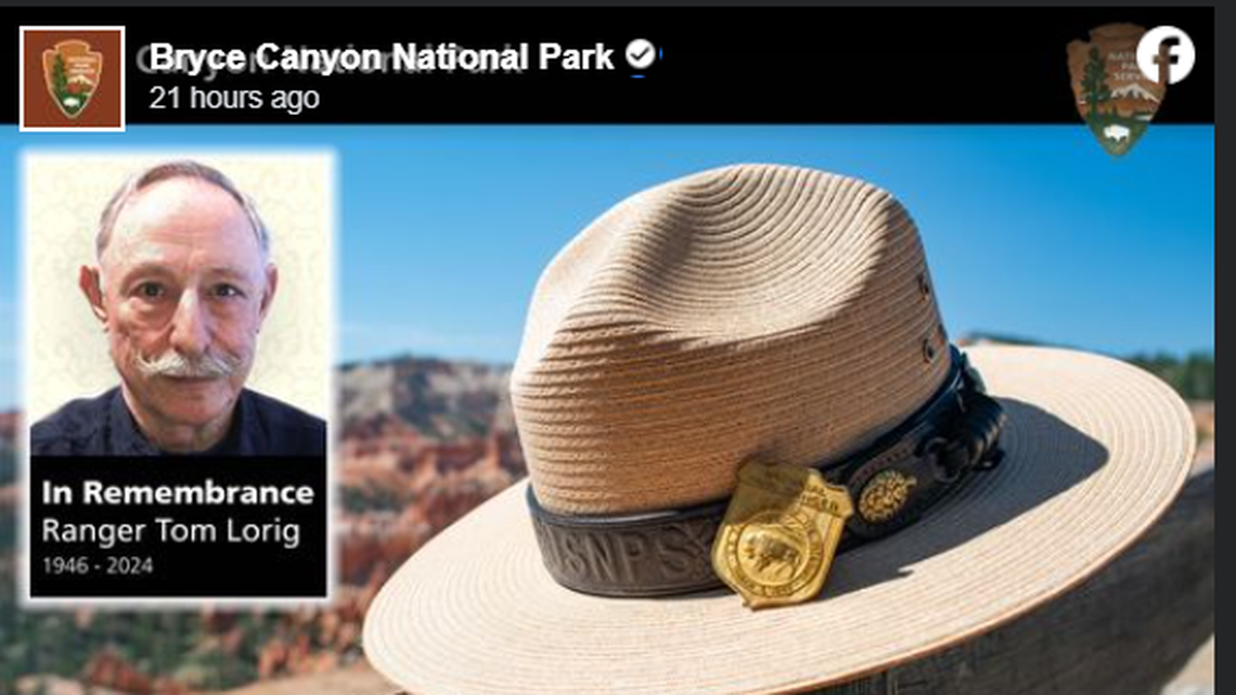 Ranger Tom Lorig, 78, was working at Bryce Canyon’s annual Astronomy Festival on June 7 when he fell and died.