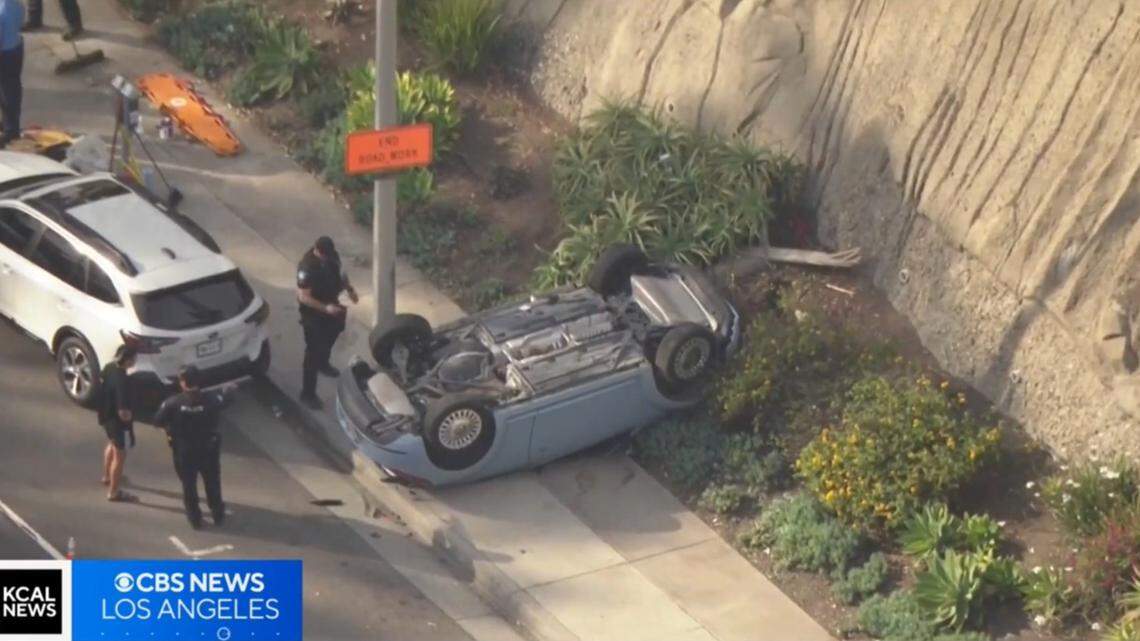 The father was pronounced dead on scene, Laguna Beach police said.