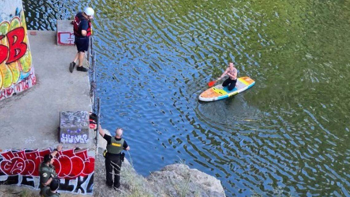 The man failed to resurface after falling into the water near the Hacienda Bridge at about 5:30 p.m Saturday, July 26.