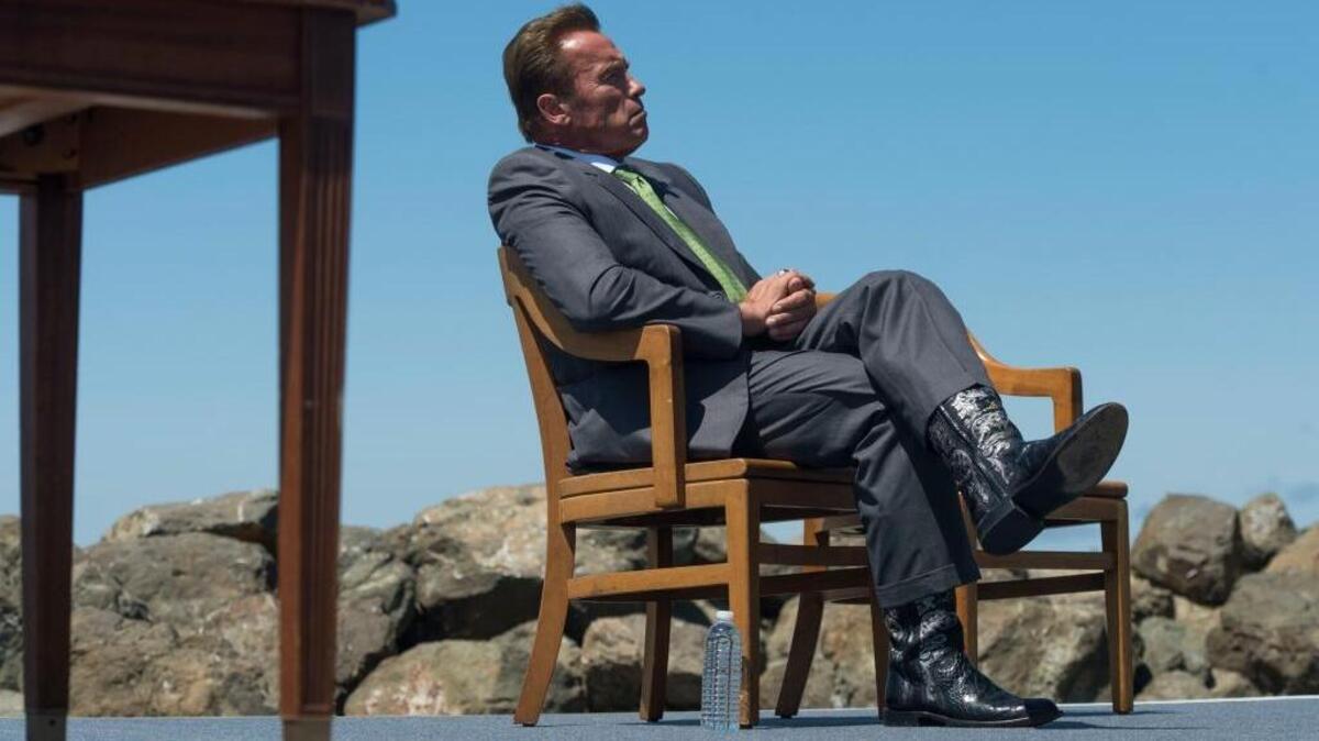 Former Gov. Arnold Schwarzenegger denounces hate and sends a message to President Donald Trump in a video posted on Twitter.