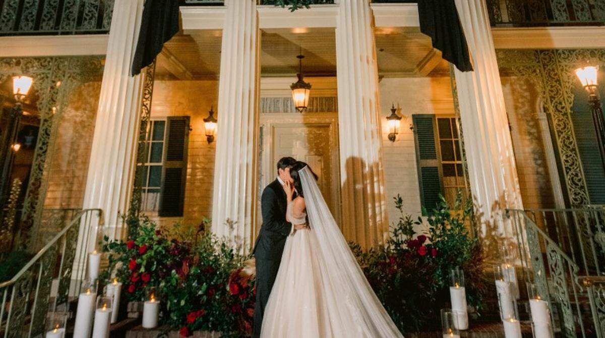 The front steps of the iconic Haunted Mansion attraction at the park will be available as a location for visitors to tie the knot starting in July.