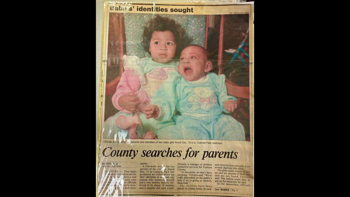 Two girls found abandoned in 1989 have been identified as the daughters of a woman found dead in rural Arizona, deputies said.