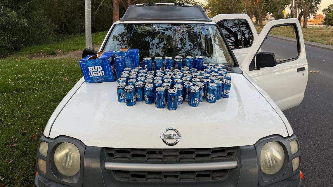 Officers arrested the driver on charges of driving under the influence and operating a motor vehicle with a suspended license due to a prior DUI, police said.