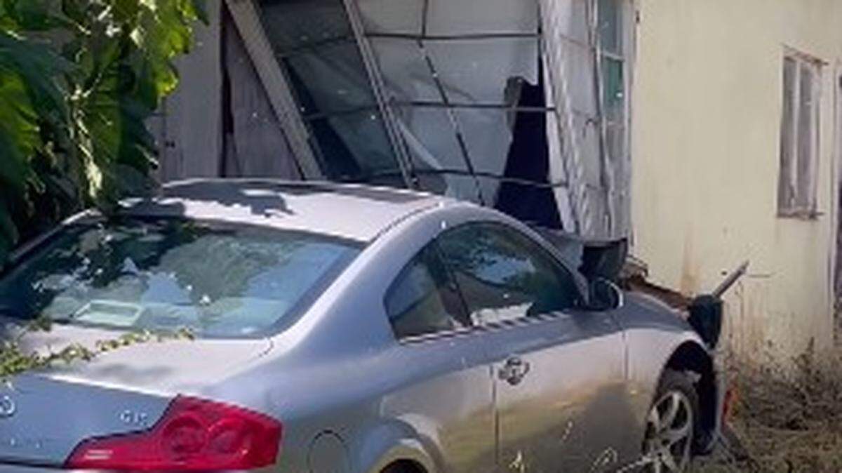 A vehicle hit a Buena Park beehive and home, unleashing a swarm of angry bees, California police say.