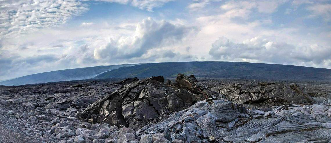 A lava delta at Kamokuna Ocean Entry Volcano National Park in Hawaii. State officials warn the deltas can be hazardous.