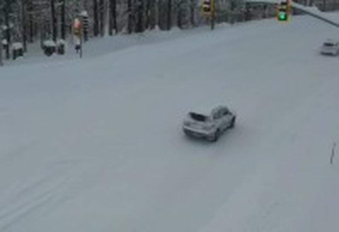 Traffic on Highway 89 near Lake Tahoe.