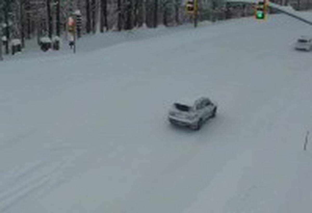 Traffic on Highway 89 near Lake Tahoe.