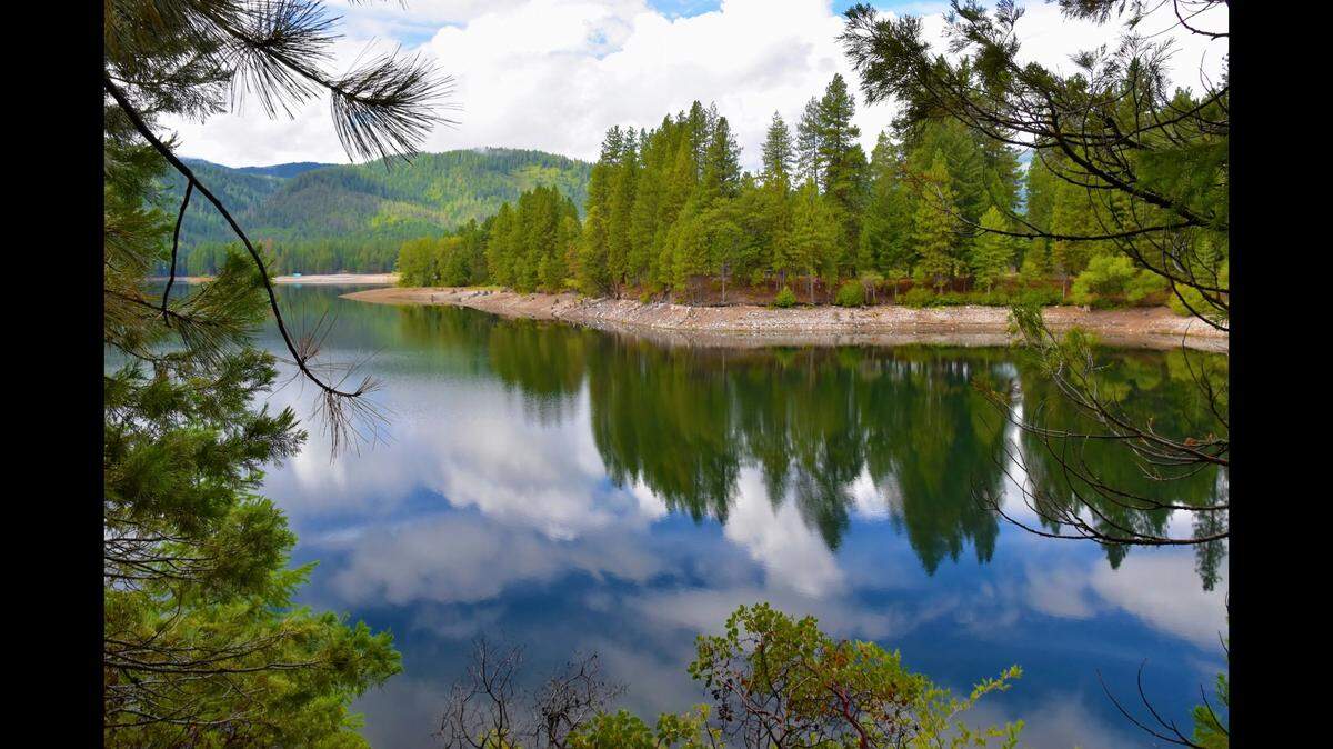 A man drowned as he swam in a lake with his friend and their boat drifted away, California deputies say.