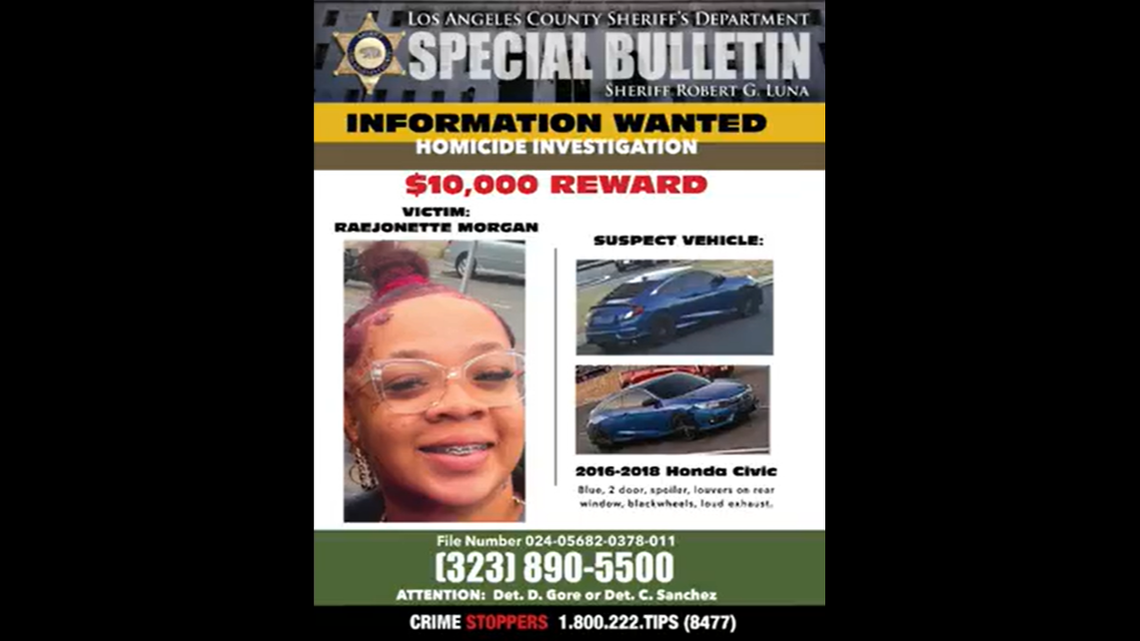 Anyone with information is asked to contact the Los Angeles County Sheriff’s Department at 323-890-5500.