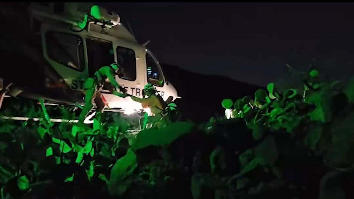 A missing hiker was found stranded above a canyon, deputies said.
