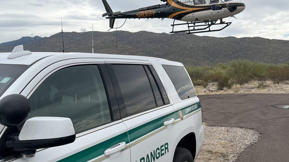 A National Park Service worker had to be rescued after the mule he was riding bucked him off and injured him on a mountain in Saguro National Park.