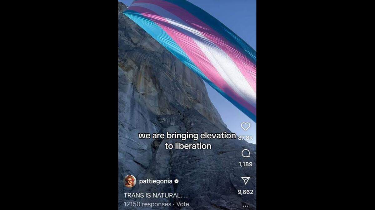 Trans and LGBTQ+ activists unfurled a large transgender pride flag across an iconic cliff face in Yosemite National Park.