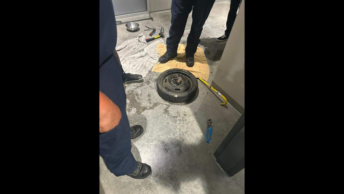 A Garden Grove resident brought the stuck kitten to Orange County firefighters.