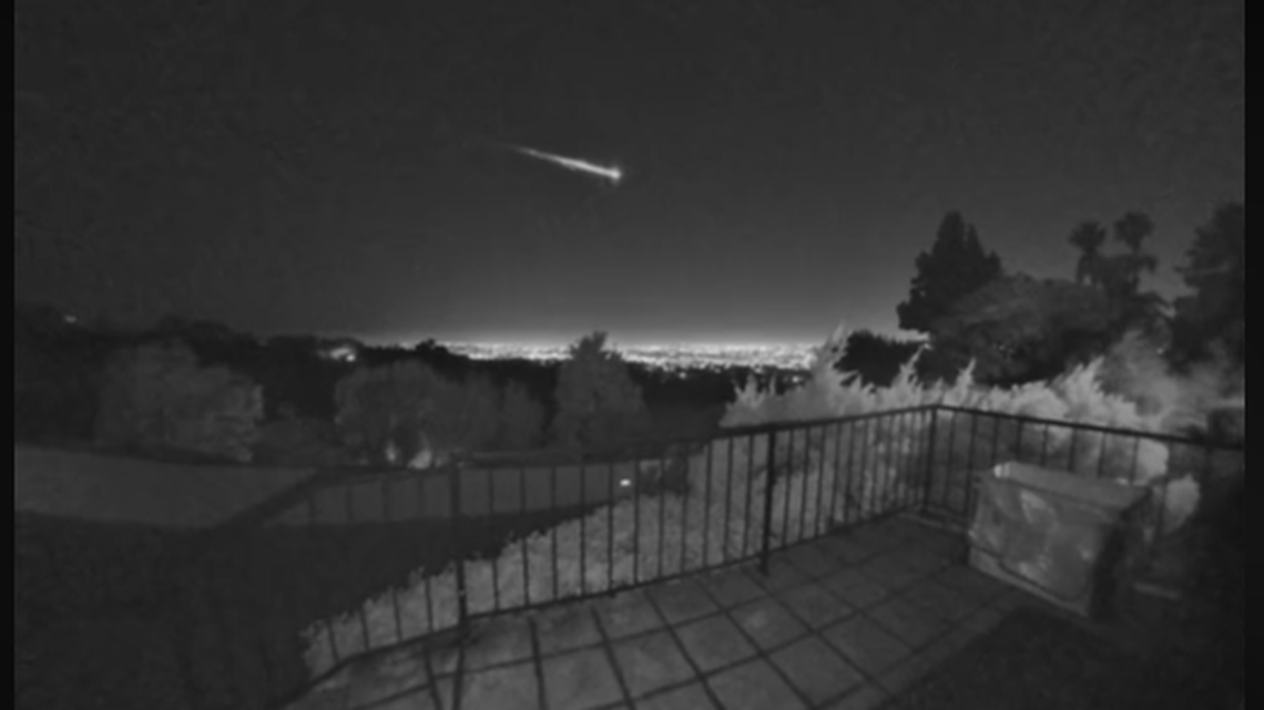 Mysterious lights streaked across the California night sky in the early hours of April 2.