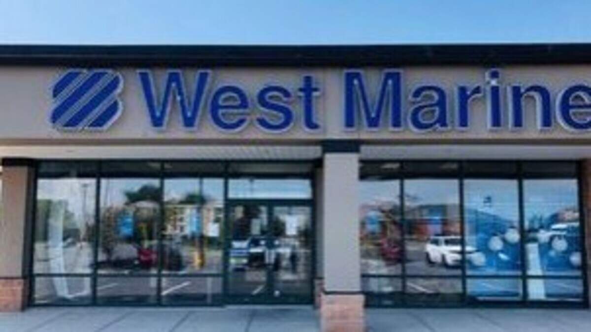 West Marine, the nation’s largest boating supply retailer, is closing 59 stores across the United States and California as part of a bankruptcy restructuring.