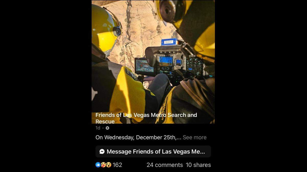 Rescuers hoisted trapped climbers off a slick Nevada mountain on Christmas Day, officials said.