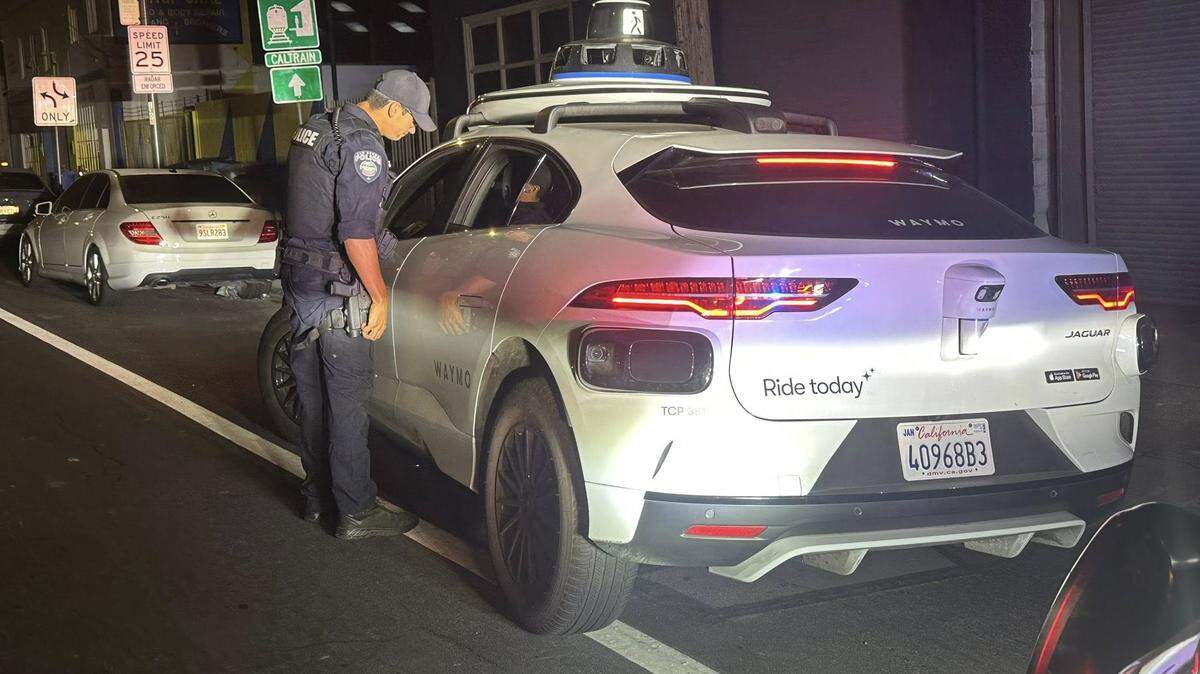 Officers stopped the vehicle and notified the company of the “glitch,” but were unable to issue a citation because there was no driver, police said.