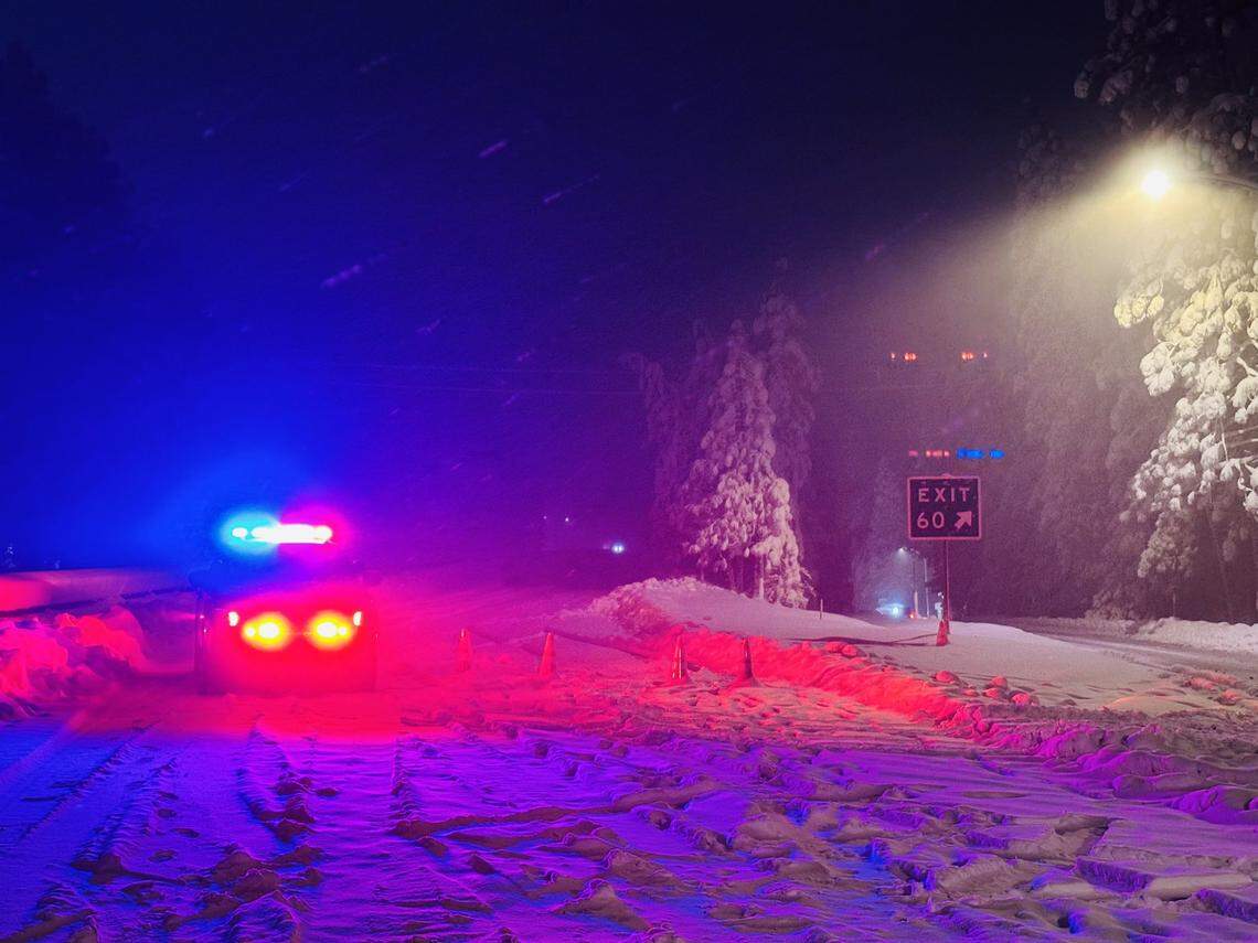 Snow and dangerous conditions continue to foul traffic over the Sierra Nevada mountains.
