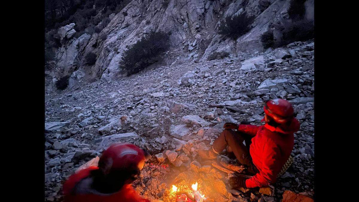 The crew stayed in the area overnight, officials said.