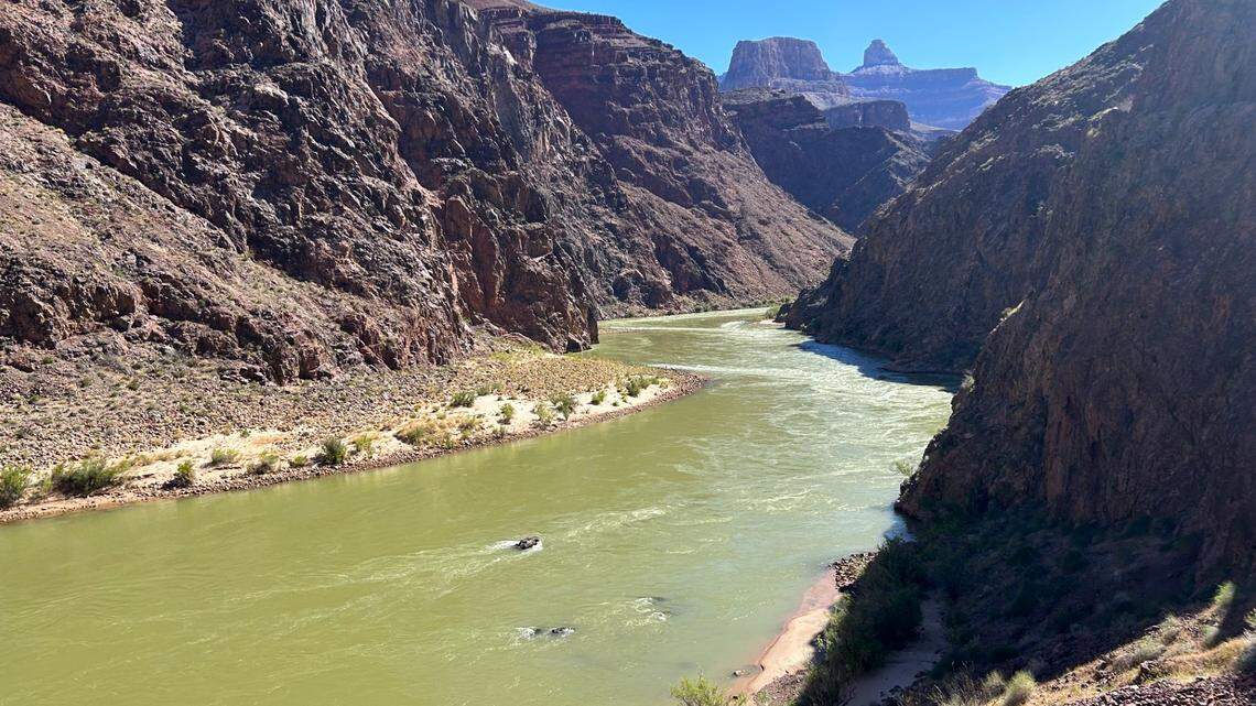 The Bright Angel Trail near the Pipe Creek River Resthouse is pictured. A 41-year-old hiker died on the trail on June 16, officials said.