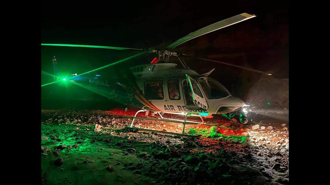 An injured hiker was rescued after his backpacking group left him behind to continue on their trip, according to Arizona rescuers.