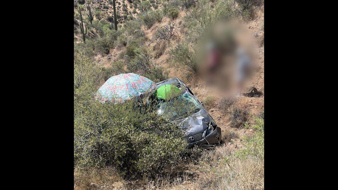 A driver survived off some snacks and water after getting trapped down an embankment for more than a day, Arizona deputies say.