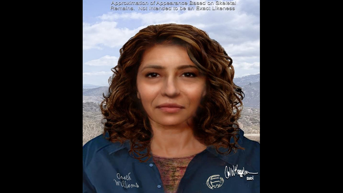 An “updated forensic rendering” of a woman found dead at a rural California park 10 years ago.