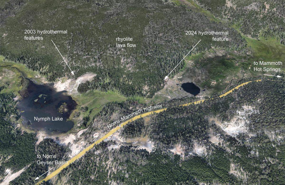 An image shows where the two features are situated in the fault line area.&nbsp;