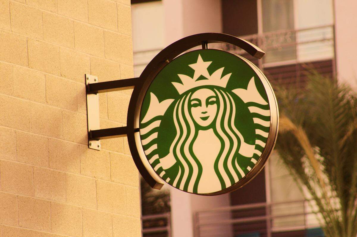 A photo of the Starbucks logo.