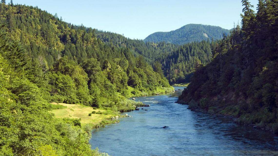 This photo shows the Rogue River flowing out of Crater Lake National Park in Oregon. The students and teachers were rescued from the river May 22 near Huntley Park.