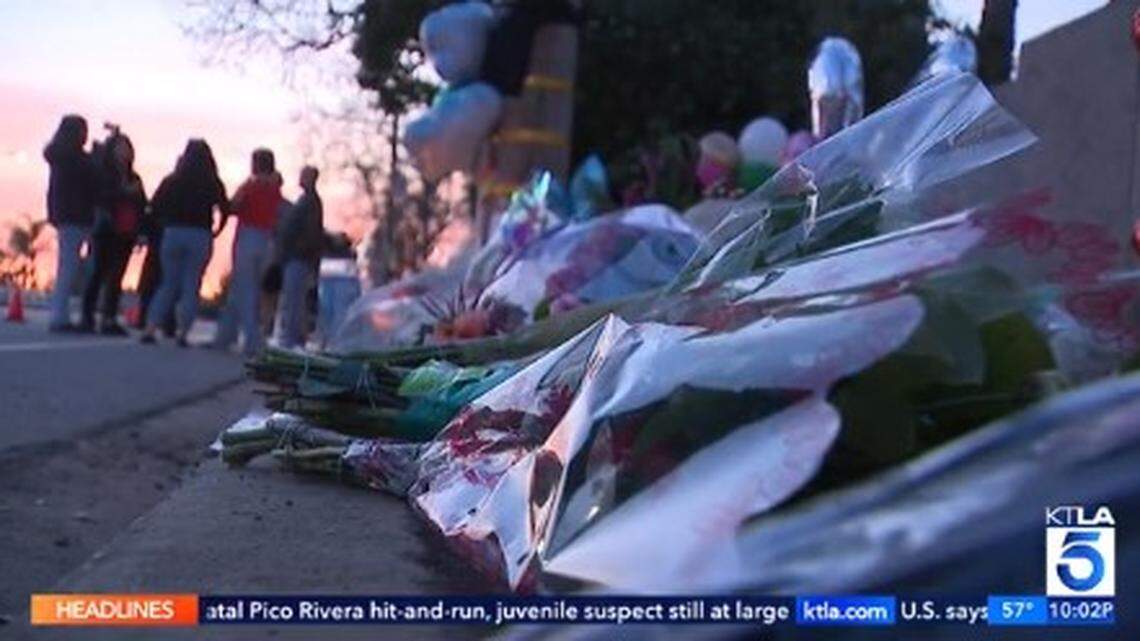 Family and friends mourn siblings Elias Cruz, 17, and Sarah Cruz, 14, who died in a solo crash in Rancho Cucamonga, California.