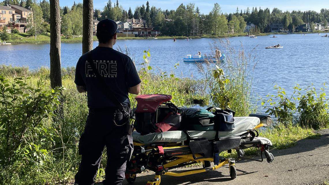 Firefighters searched for the man, who was not wearing a life jacket, using boats and paddleboards.
