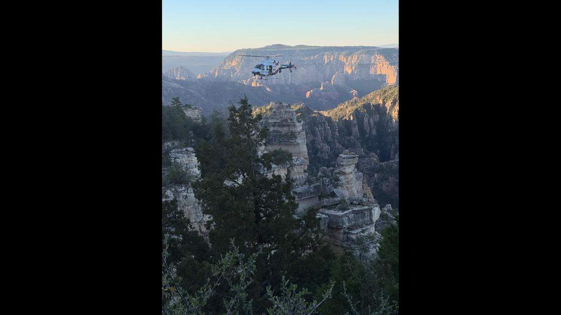 A woman was hoisted from a canyon near Sedona, Arizona, deputies said.