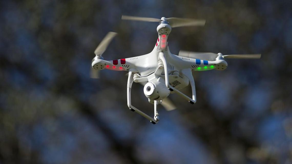 A remote controlled helicopter drone being flown by a Fair Oaks resident on Thursday, November 6, 2014. On Tuesday, the Sacramento County Board of Supervisors reviewed multiple presentations and reports on military equipment for the region’s public safety agencies.