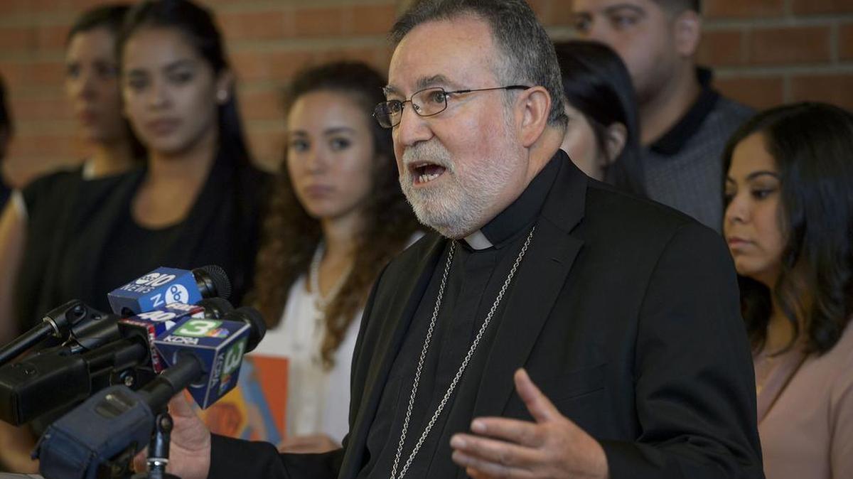 Bishop Jaime Soto, shown in a 2017 file photo, announced on Friday, Aug. 7, 2020, the automatic excommunication of Father Jeremy Leatherby for substituting the name of Pope Francis during Mass with the name of Pope Benedict XVI, his predecessor.