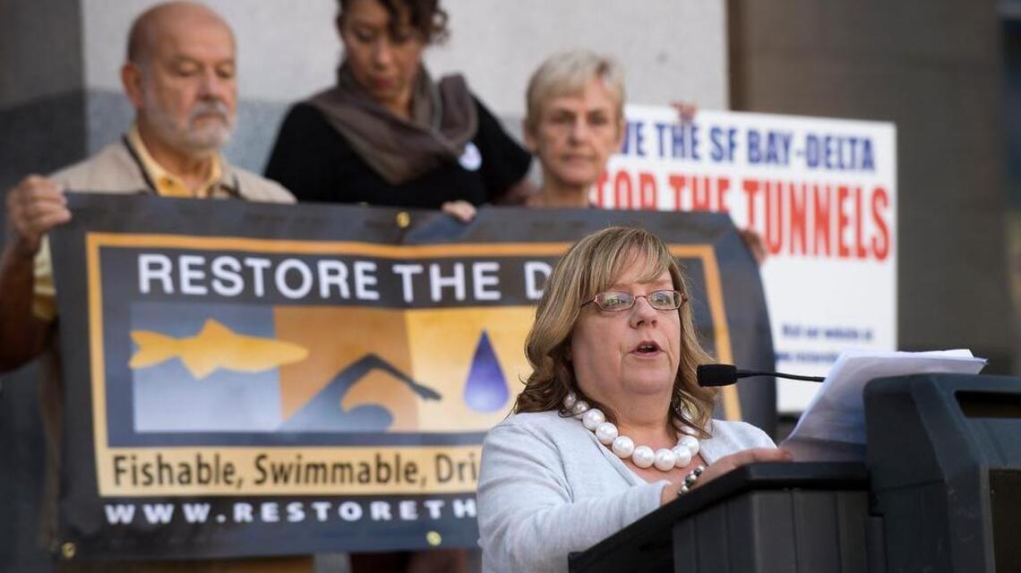 Delta tunnels plan draws protest