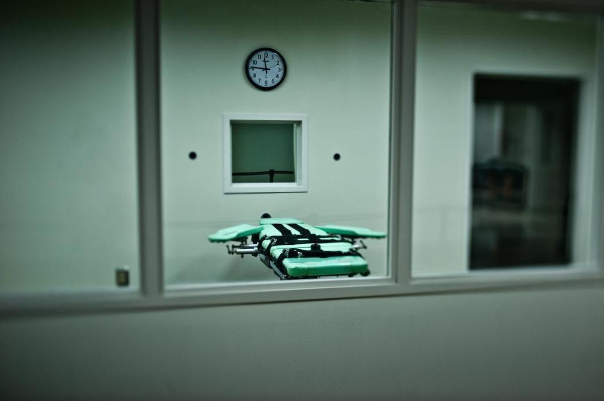 The lethal injection facility at San Quentin State Prison is shown in 2010. It was dismantled in 2019.