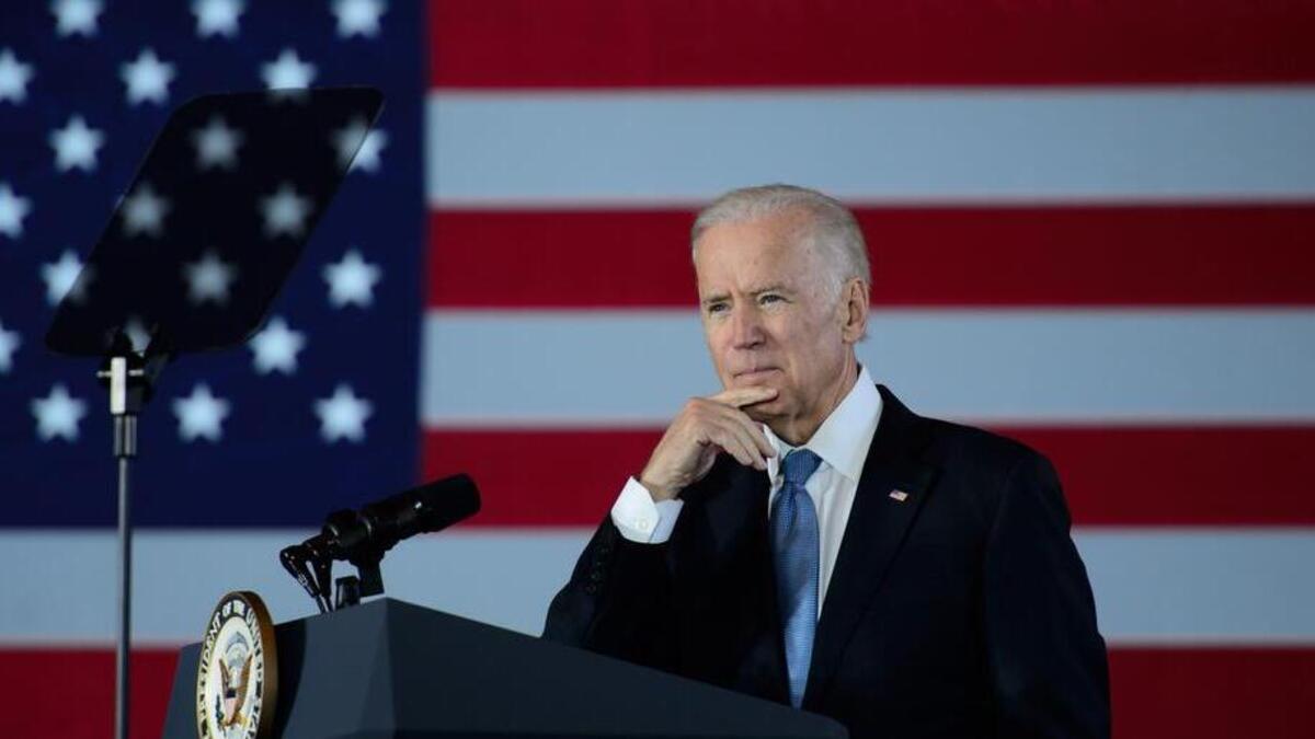 Vice President Joe Biden speaks during a visit at St. Paul’s Union Depot train station Feb. 18 to mark the seventh anniversary of the economic stimulus package in St. Paul, Minn. Biden is the keynote speaker on Saturday at the California Democratic Party convention.