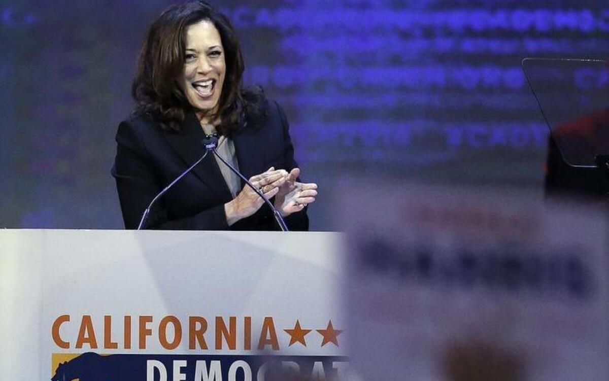 Attorney General Kamala Harris won her party’s endorsement for U.S. Senate at California Democrats’ state convention on Saturday in San Jose.