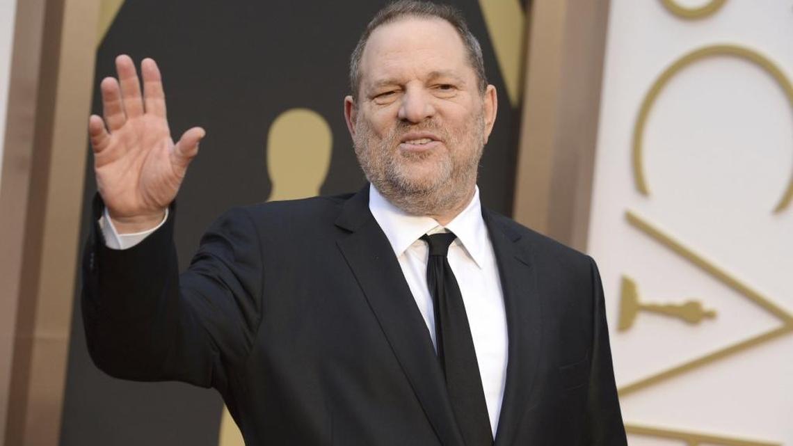 Harvey Weinstein arrives at the Oscars in Los Angeles in 2014.