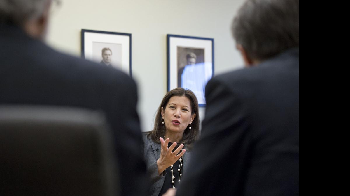 
Chief Justice Tani Cantil-Sakauye answers questions from The Bee's Editorial Board last January.
