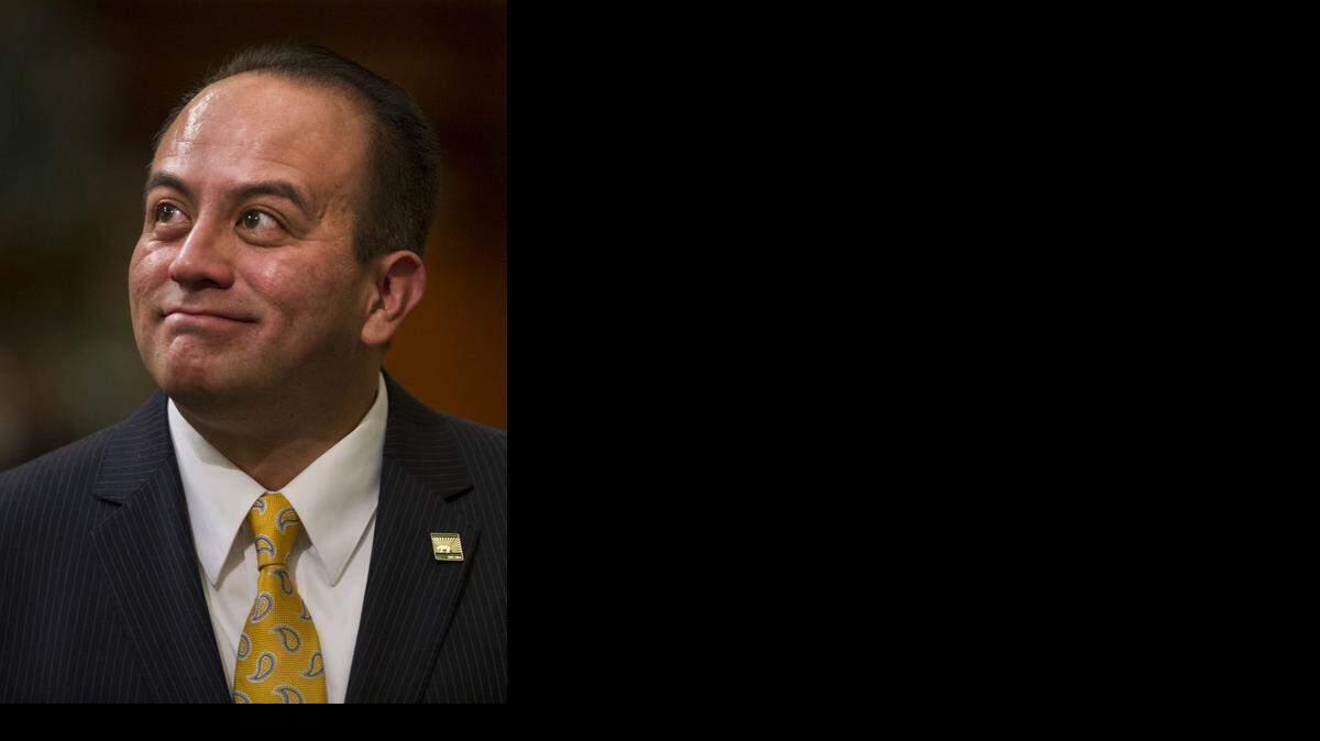 
Assemblyman Raul Bocanegra during the first day of session at the Capitol on Dec. 3, 2012 .
