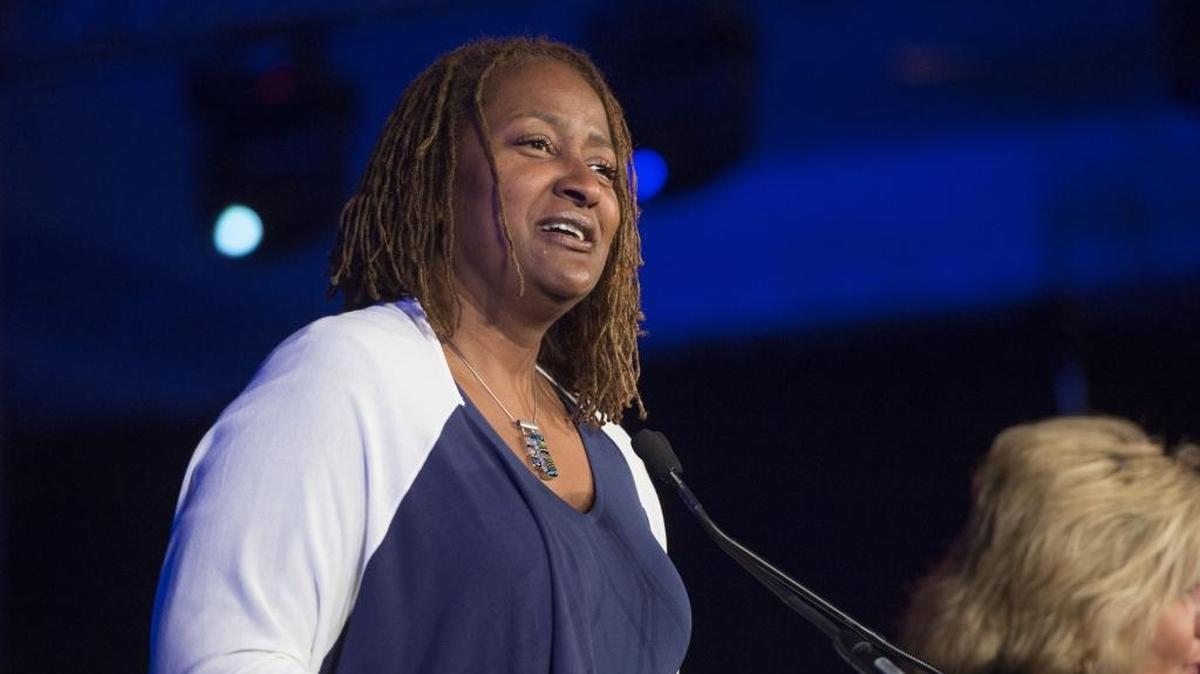 Sen. Holly Mitchell, D-Los Angeles in Philadelphia during the Democratic National Convention Wednesday, July 27, 2016.