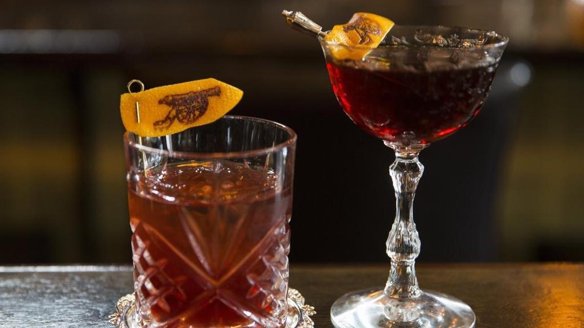 Whiskey cocktails at Canon, a cocktail bar in Seattle, on April 12, 2016.