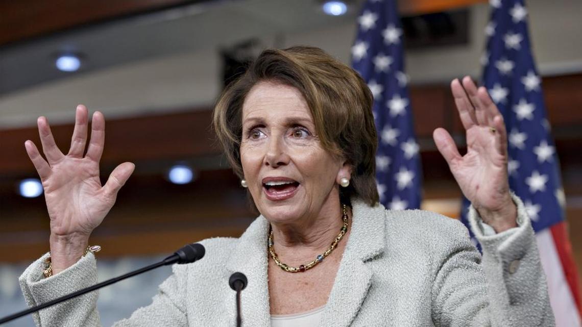 House Minority Leader Nancy Pelosi of Calif. meets with reporters on Capitol Hill in Washington, Thursday, Jan. 16, 2014.