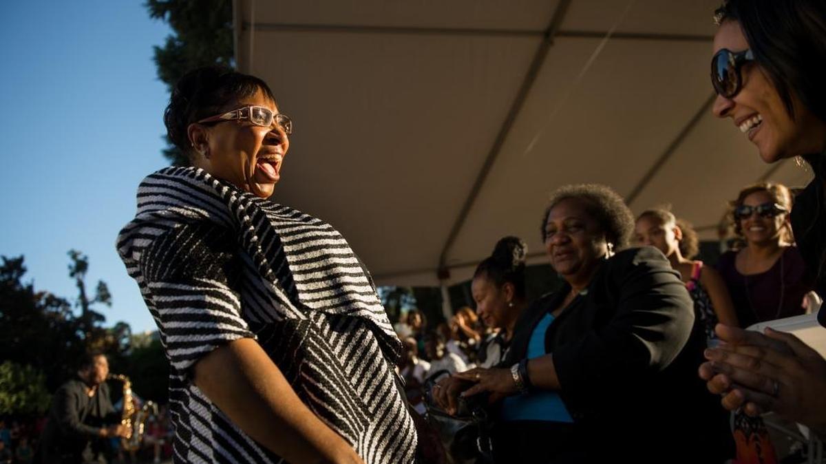 Assemblymember Cheryl Brown laughs on Wednesday, June 17, 2015, in Sacramento, Calif.