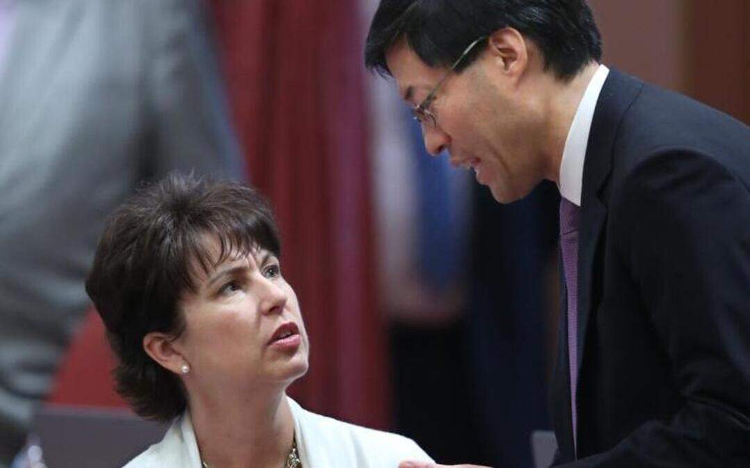 
State Sen. Richard Pan, D-Sacramento, at right, has revised Senate Bill 277 to allow more home-schooling and independent-study options for the unvaccinated. A hearing last week raised questions on the right to schooling.
