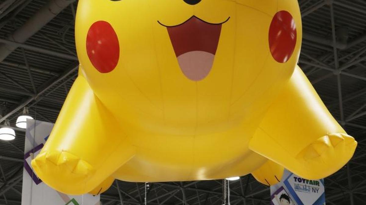 
In this 2014 file photo, a Pikachu of Pokemon display hangs above Toy Fair 2014 at the Jacob K. Javits Convention Center in New York. “Pokemon” is a word in the California Legislature’s 2015 installment of “legislative bingo.”

