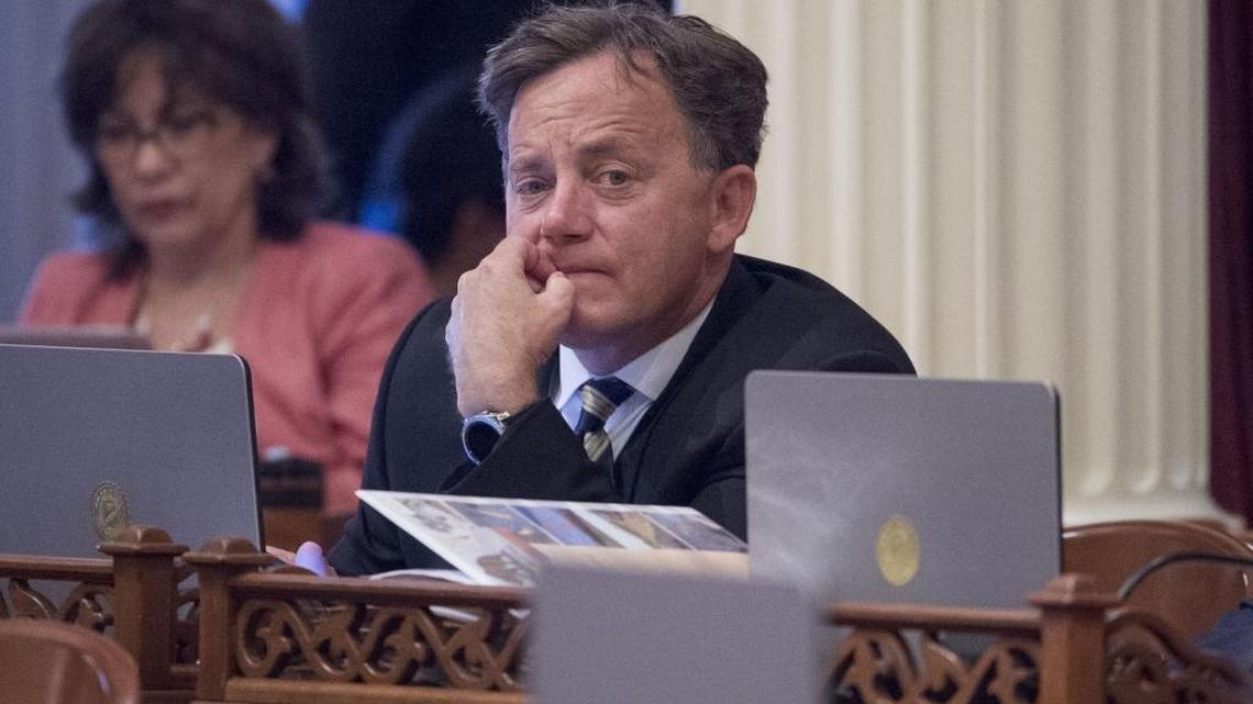 Sen. Josh Newman, D-Fullerton, during Senate session on the state budget at the Capitol on June 15, 2017.